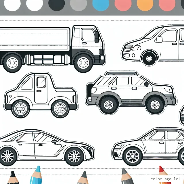 Here is a special opportunity to learn about different car brands with their distinguishing features. Use your favorite colors and shades to bring these vehicles to life!