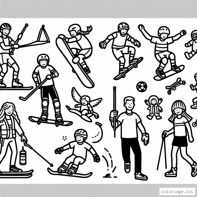 Des athlètes pratiquant divers sports extrêmes