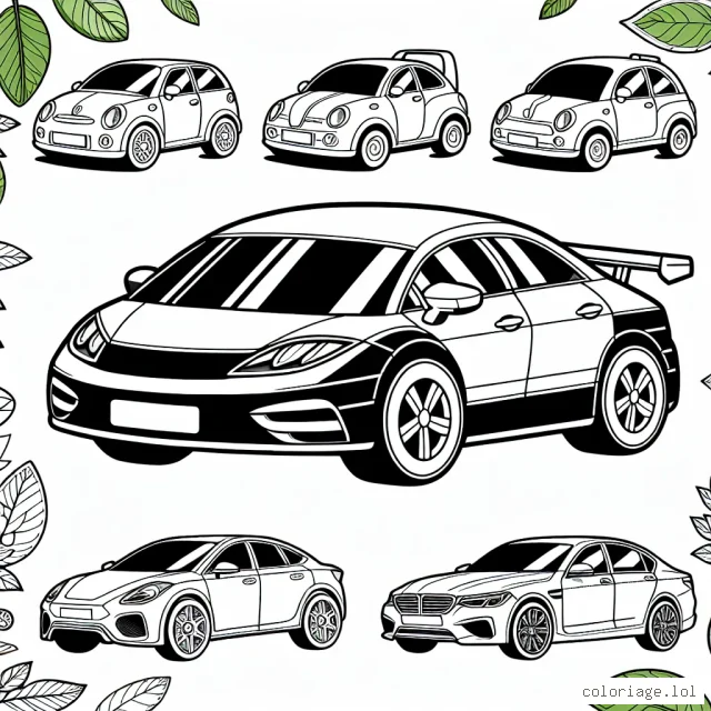 Dessine et colorie les voitures selon leur marque. Tu verras des voitures Renault, Peugeot, BMW, Mercedes et Toyota dans ce fantastique tableau à colorier.