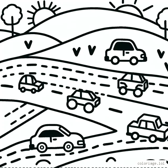 Sur la route des voitures