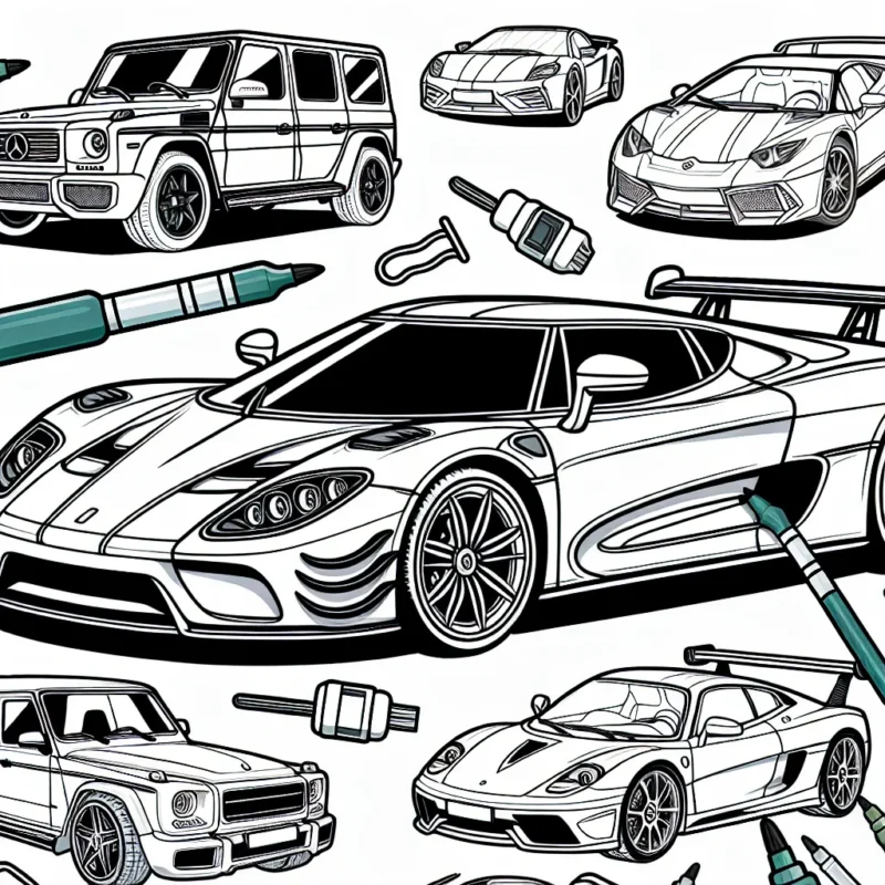 Partez à la découverte des marques de voitures du monde entier avec ces dessins détaillés et prêts à être coloriés. Les pages présentent une variété de modèles allant de la Ferrari à la Tesla, en passant par la BMW et bien plus encore.