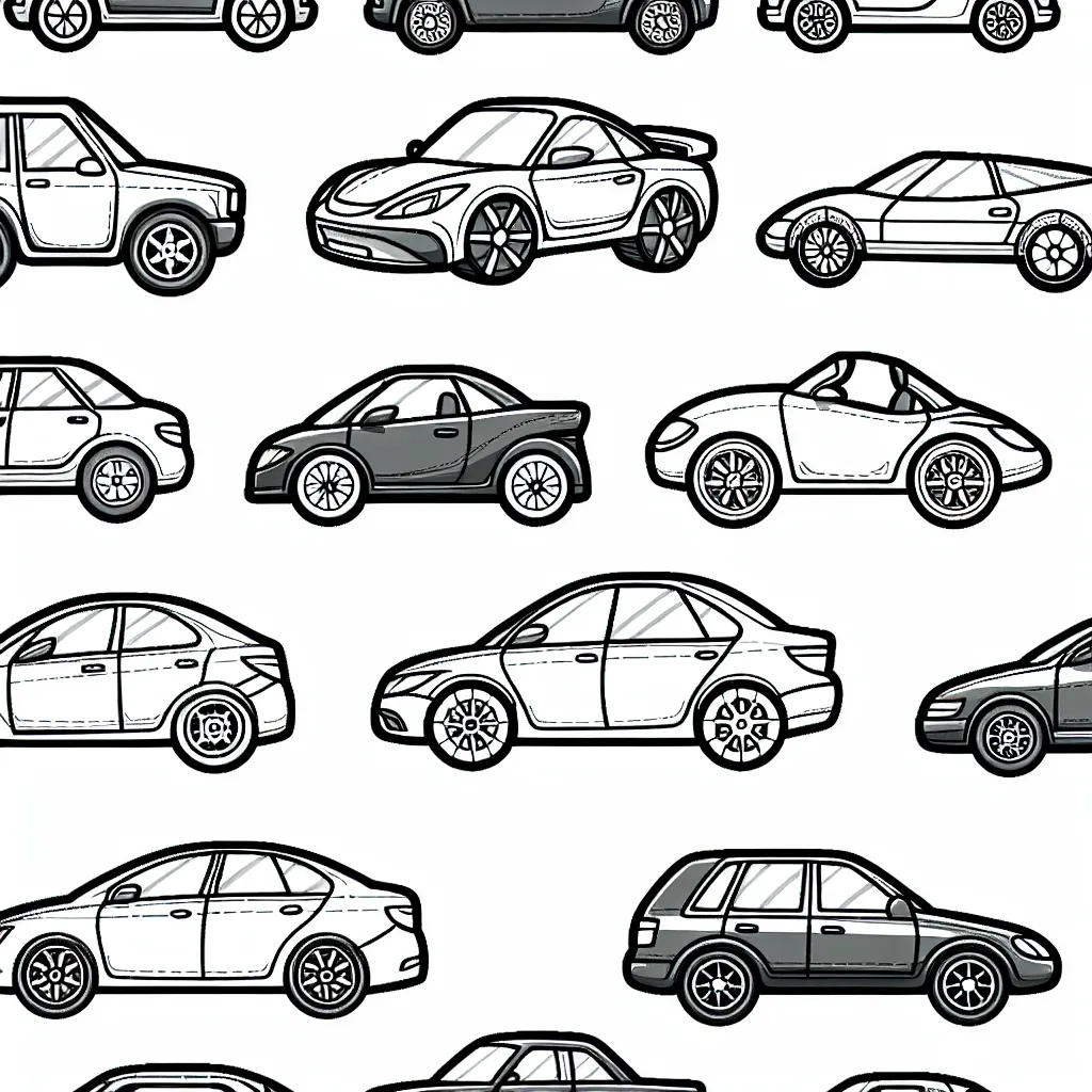 Dessine les différentes marques de voitures. Que tu aimes Ferrari, Renault, Peugeot, BMW ou Volkswagen, on a tout pour plaire à tous les amateurs de voitures ! N'oublie pas de les colorier avec soin pour rendre chaque voiture unique avec ton propre style