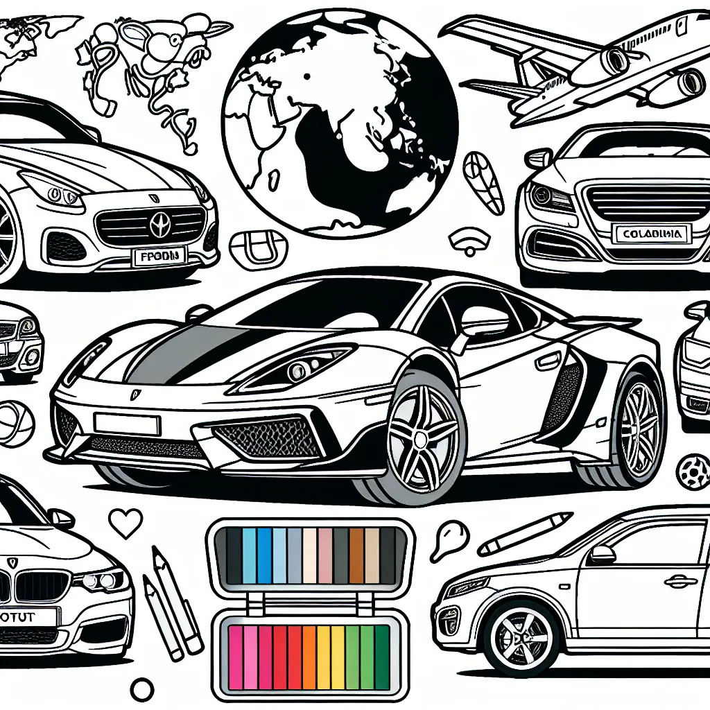 Parcourez les grandes marques de voitures du monde entier en mettant de la couleur dans ce thème de coloriage. Découvrez des modèles divers des marques les plus célèbres jusqu'aux moins connues. De Ferrari à Toyota, de Lamborghini à Renault, mettez de la couleur dans votre monde automobile.