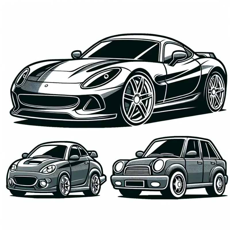 Dessiner des voitures spécifiques par marque, allant de la Ferrari rouge passion à la BMW bleue nuit. N'oubliez pas d'y ajouter les logos distinctifs de chaque marque!