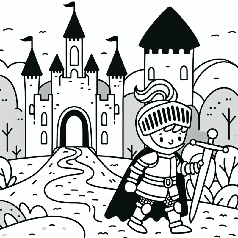 Un valeureux chevalier erre à travers un château mystérieux
