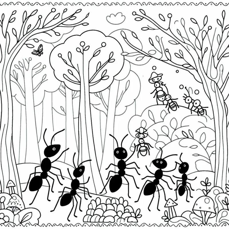 L'évasion de la forêt enchantée par une colonie de fourmis artistes
