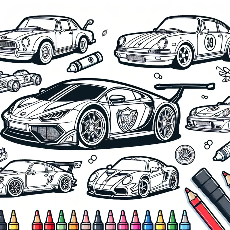 Voici une page de coloriage avec différentes marques de voitures. Chaque voiture a le logo de sa marque de fabrication. Trouvez votre marque de voiture préférée et utilisez vos meilleurs crayons pour la colorier. Montez dans votre bolide coloré et partez pour un incroyable voyage de couleurs et d'imaginations.