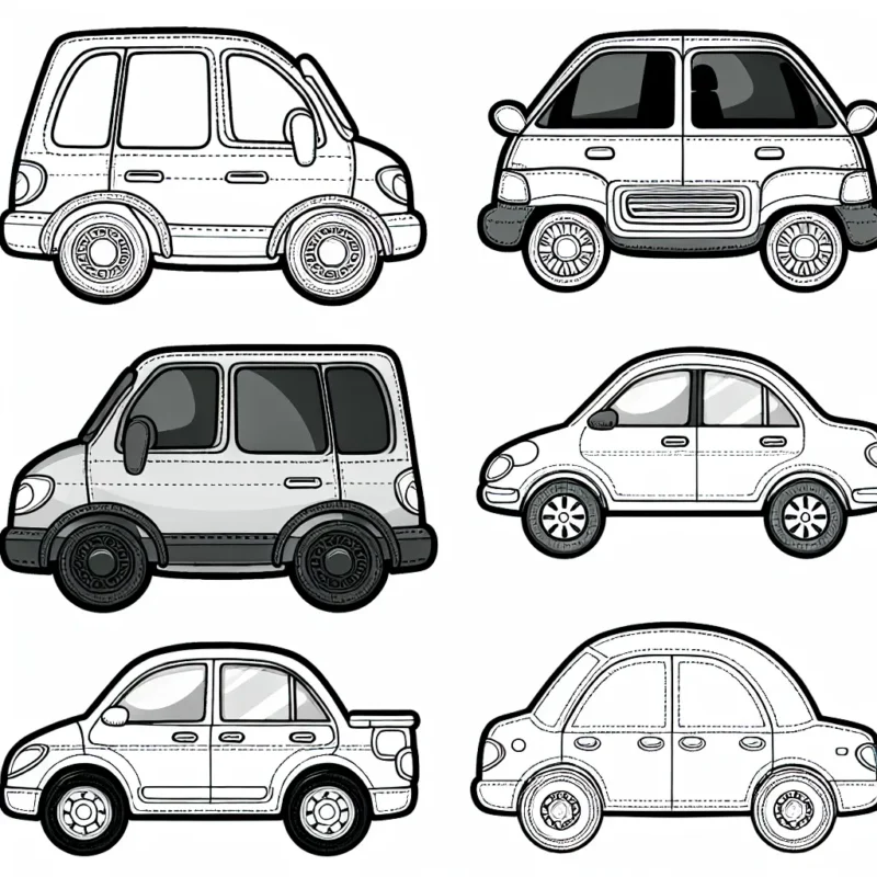 Imaginez une scène où chaque voiture est représentée par une marque différente