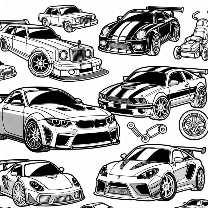 Un livret d'images de voitures par marque à colorier par vos enfants. Il contient une variété de voitures des marques les plus populaires telles que Mercedes, BMW, Audi, Ferrari et bien d'autres.