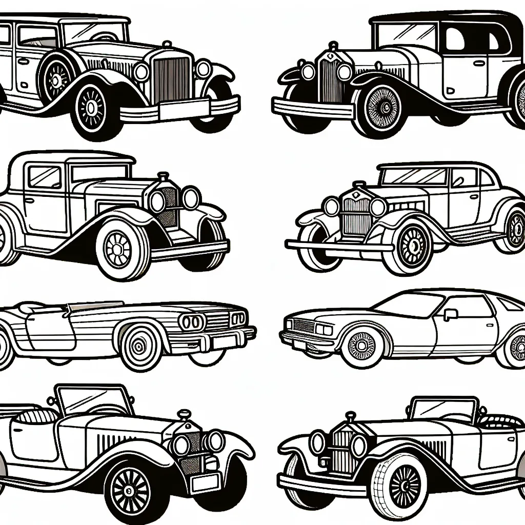 Dessinez et coloriez des voitures de différentes marques, comme Ferrari, BMW, Mercedes, Lamborghini, Peugeot, Citroën, Renault et Tesla.