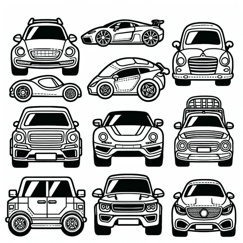 Fais travailler ta créativité et ton amour pour les voitures en coloriant les différentes marques de voitures ! Découvrez la diversité des modèles à travers ces dessins à colorier.