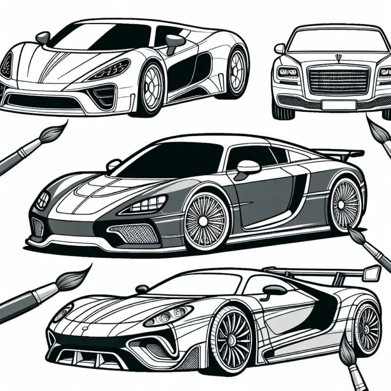 Le jeu propose une grande variété de voitures par marque à colorier. Du modèle Tesla futuriste à la Porsche classique, chaque voiture attend sagement que ton pinceau lui donne vie.