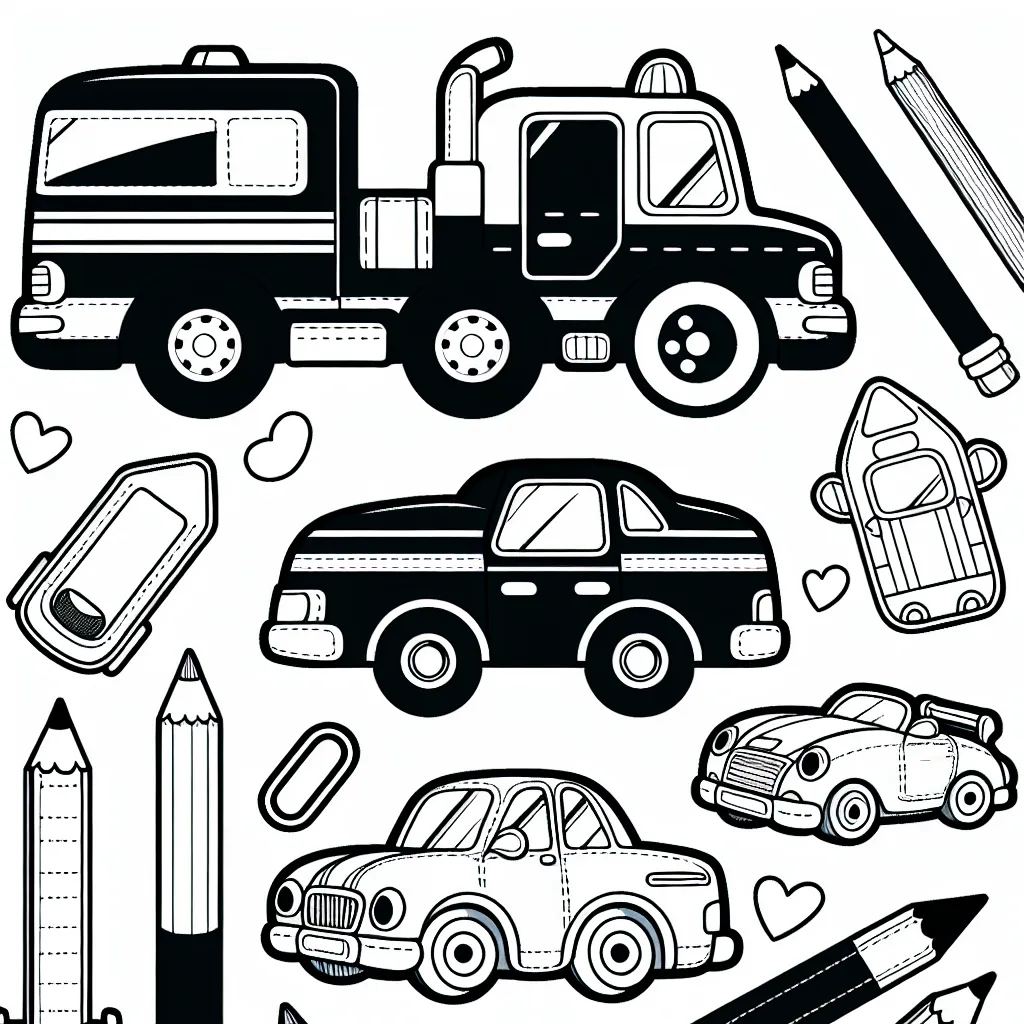 Dessine et colore différentes voitures par marque. Tu trouveras des voitures des célèbres marques ; Renault, Peugeot, Citroën, Ferrari, Mercedes, Ford, BMW, Toyota et bien d'autres. N'oublie pas d'utiliser des couleurs différentes pour chacune!