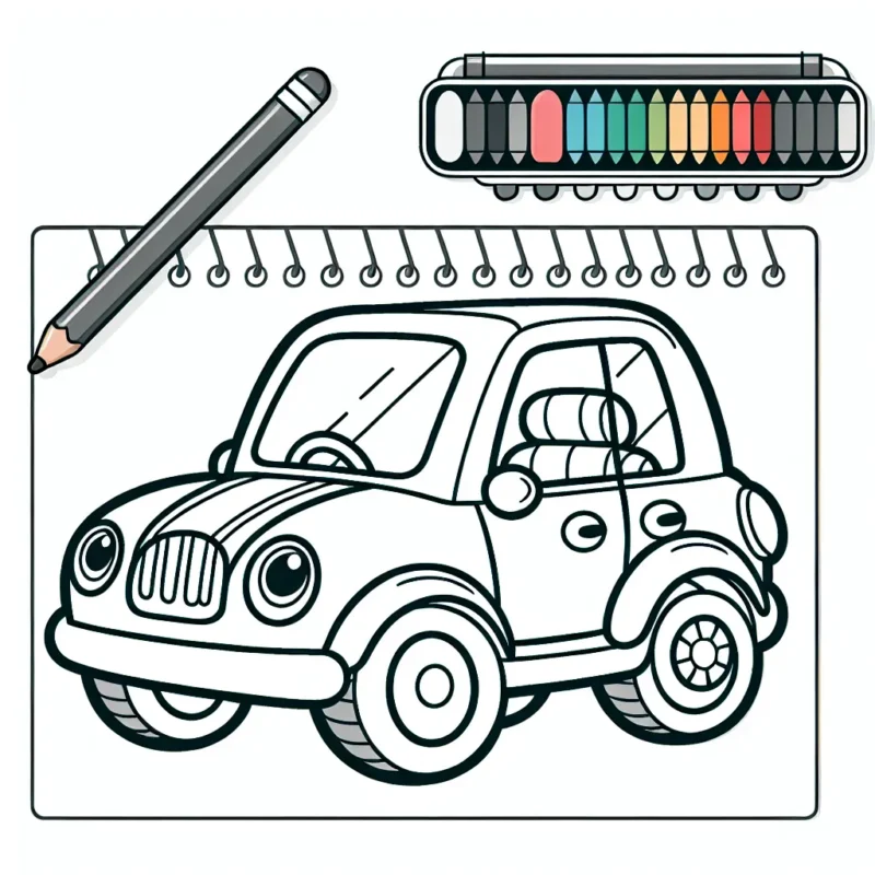 Créer un coloriage détaillé sur les voitures par marque.
