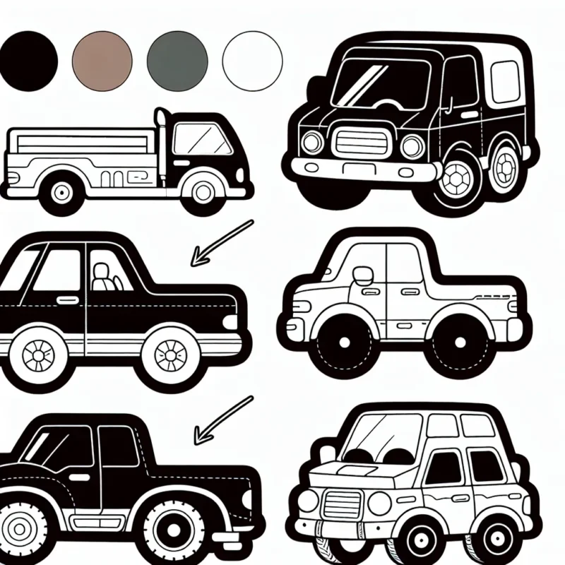 Dessin à colorier organisé par marque de voitures