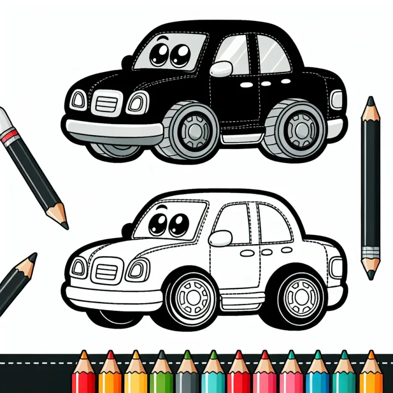 Chaque page contient une marque de voiture unique, donnez vie à ces voitures en leur donnant de la couleur!