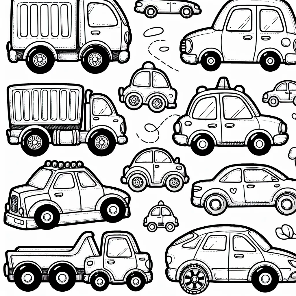 Visualisez différentes marques de voitures et coloriez-les selon votre imagination !