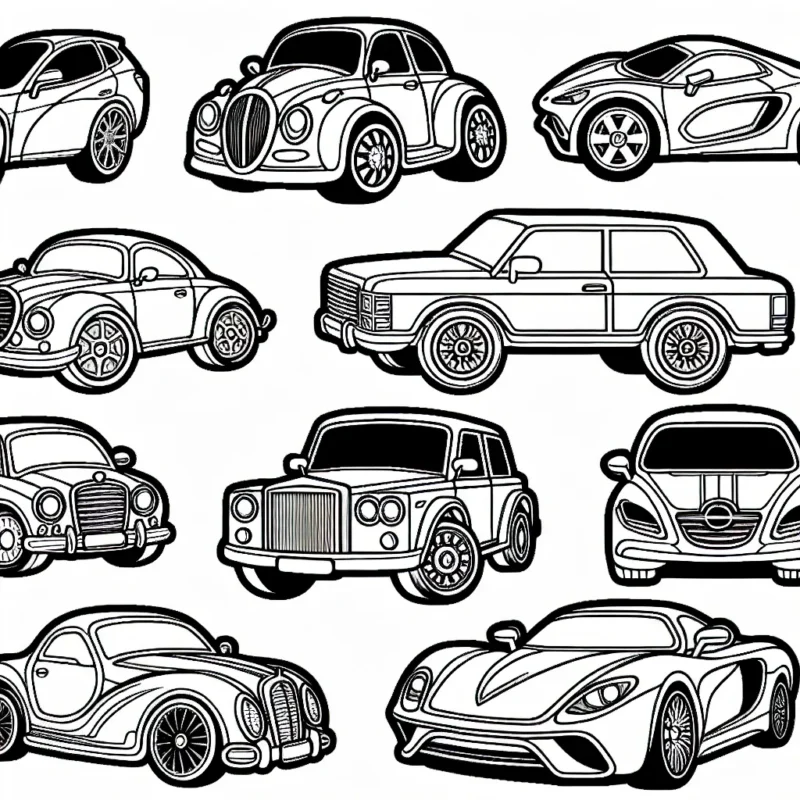 Un voyage à travers les marques de voitures ! Dessine différents modèles de voitures issus des marques les plus célèbres