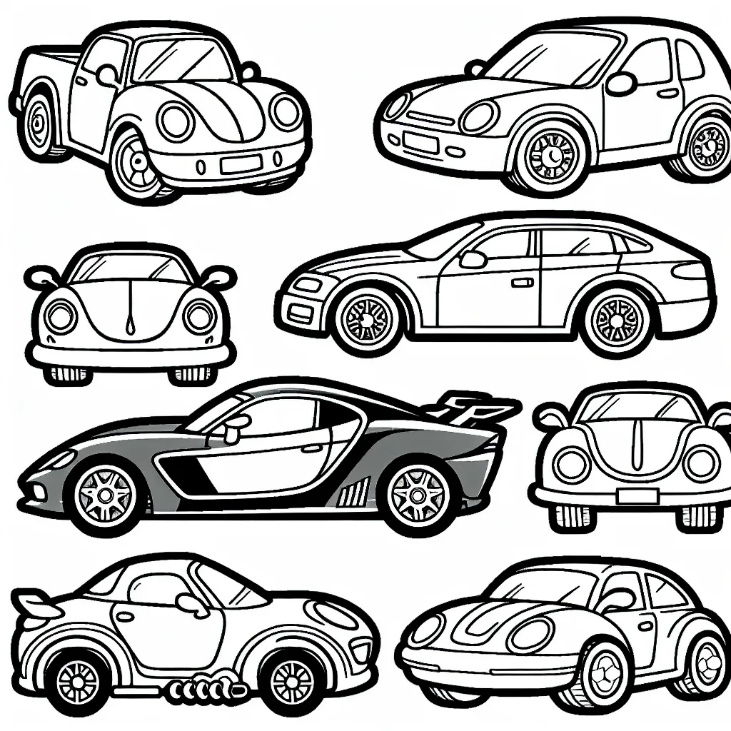 Dessine des voitures reconnues de différents constructeurs automobile