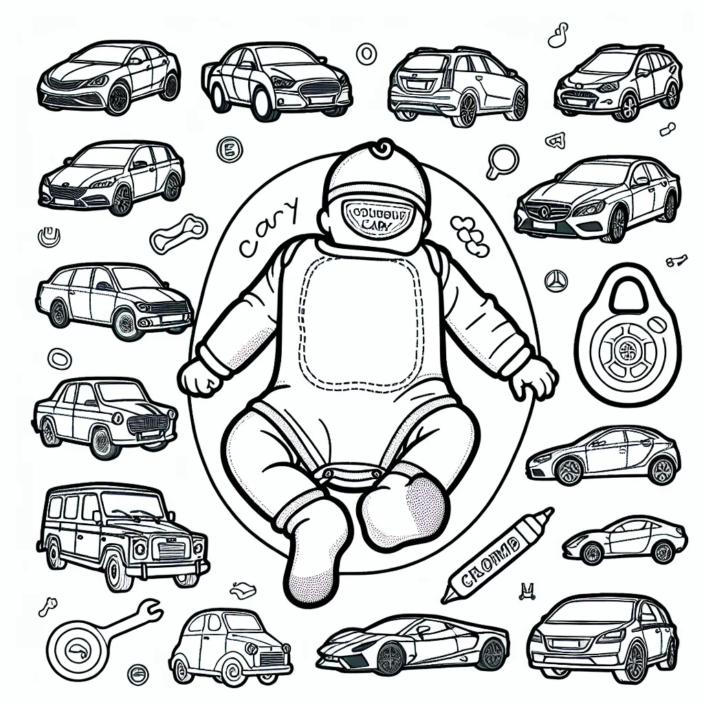 Dessine une série des voitures par marque pour décorer ton album de carrosserie.