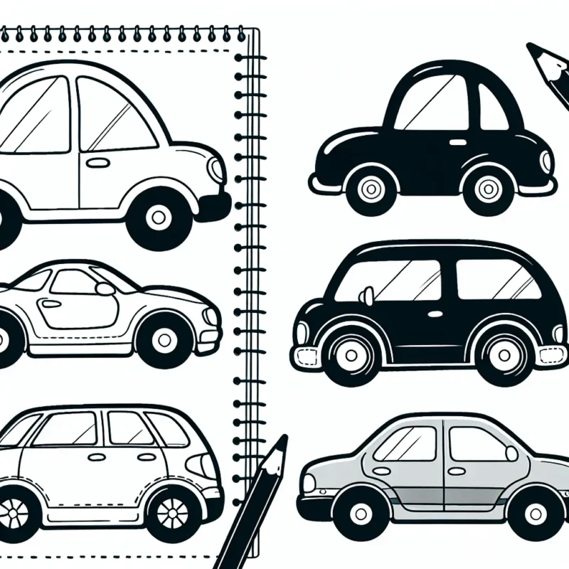 Dessinez et colorez différentes marques de voitures avec leurs logos.