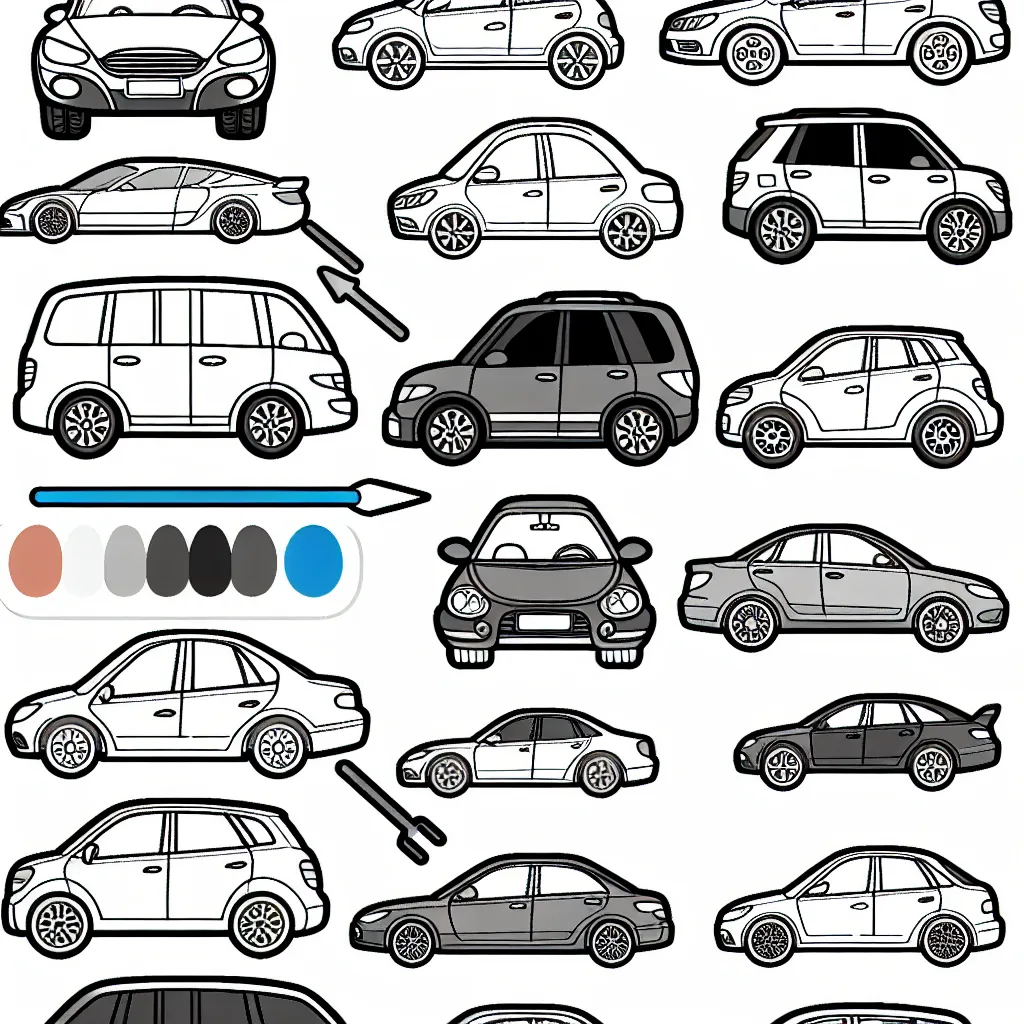 Quelle couleur donneriez-vous à chaque marque de voiture dans ce parc automobile ?