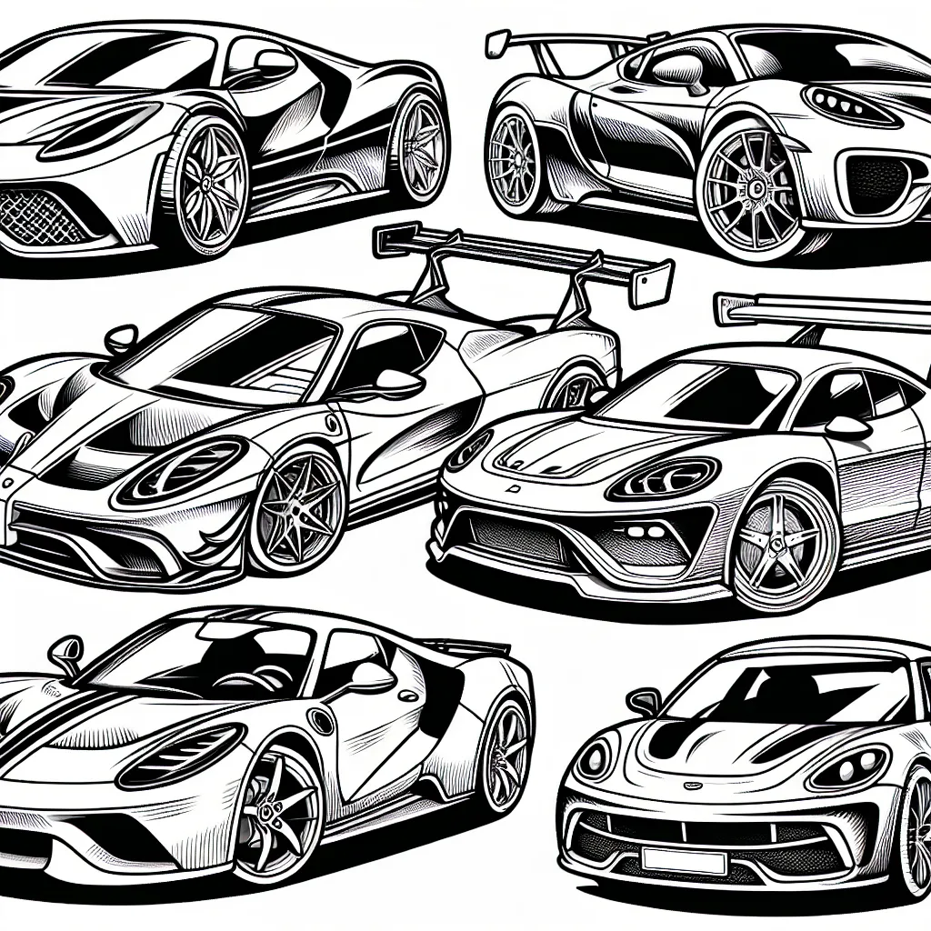 Dessine ton bolide favori! Choisis une marque de voiture parmi les suivantes : Ferrari, BMW, Tesla, Lamborghini et Renault. Ressens le frisson de la vitesse en donnant vie à ces véhicules emblématiques avec tes couleurs préférées.