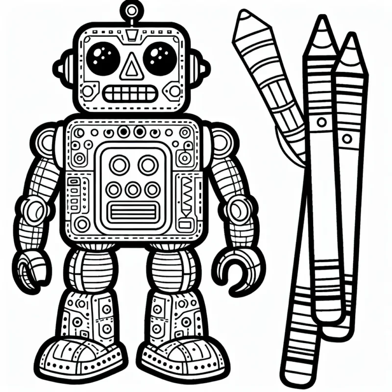 Découvre le monde des robots en achevant ce dessin à colorier. Ce robot amusant a plusieurs sections avec différents motifs à colorier pour rendre ce robot unique en son genre. Prépare tes meilleurs standards pour lui donner vie !