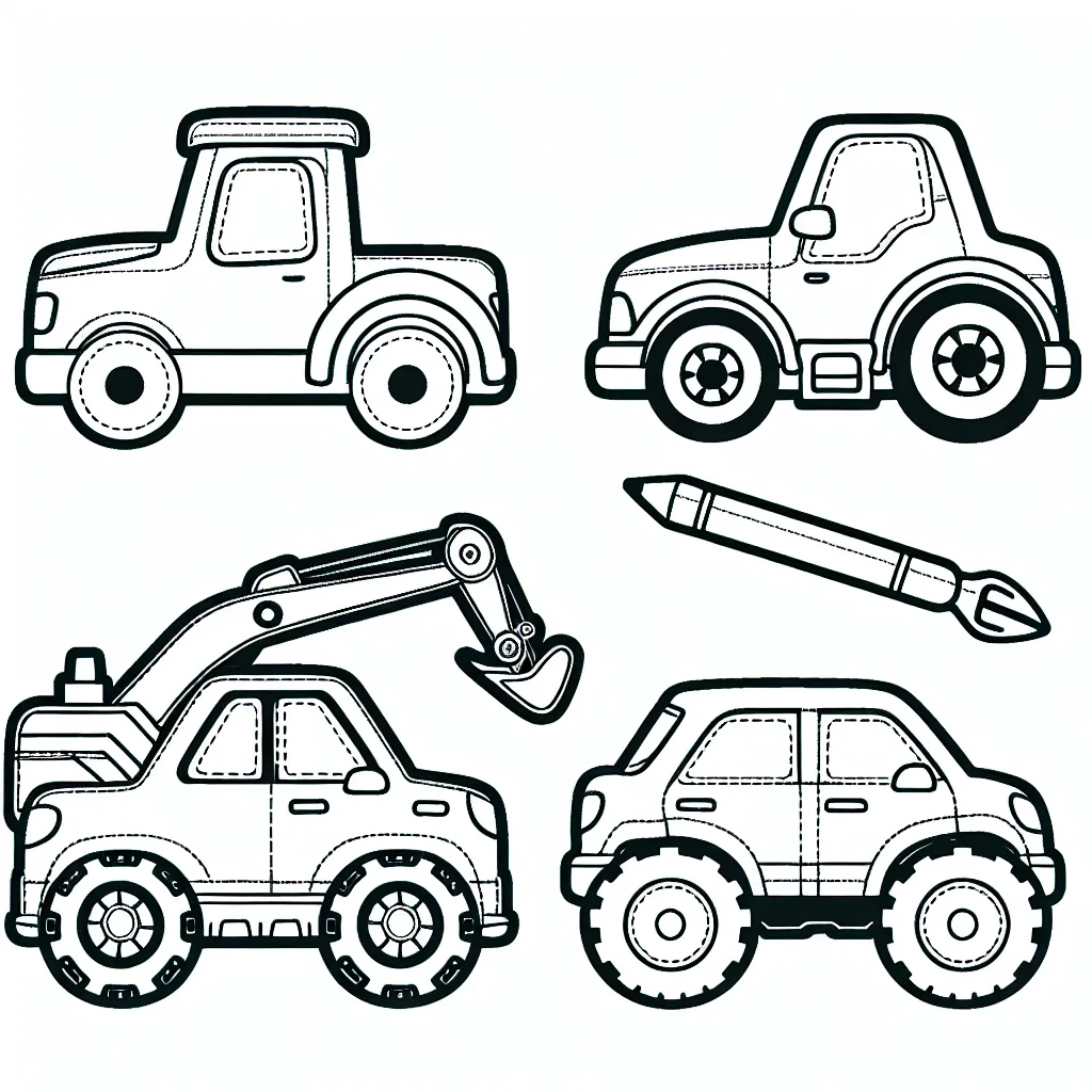 Dessinez et colorez les différentes marques de voitures