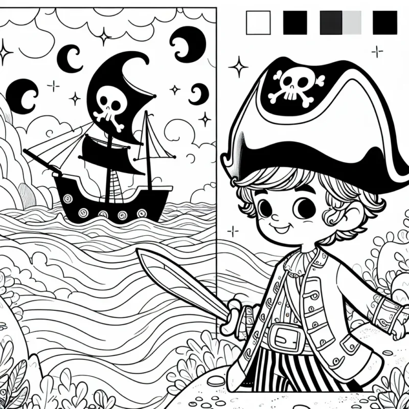 Un petit prince pirate est en quête d'un trésor magique dans les profondeurs de l'océan