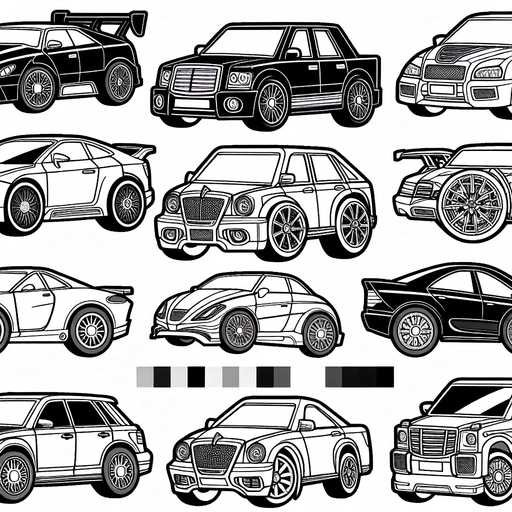 Dessine et colore des voitures uniques de différentes marques mondialement connues. Voir si tu peux reconnaitre chaque marque de voiture par son logo et modèle!