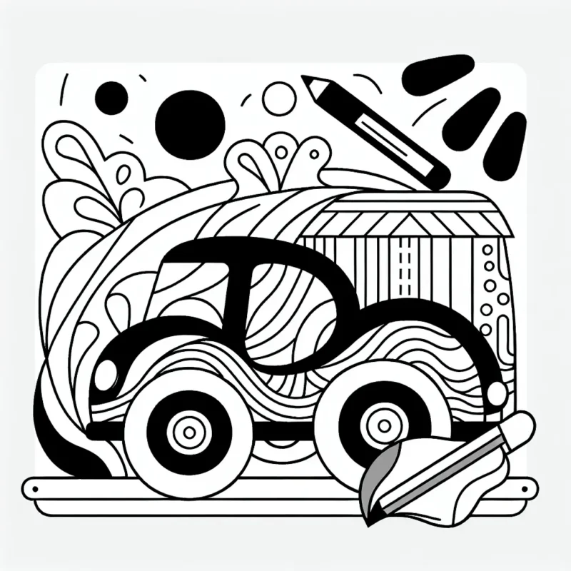 Créez un coloriage unique pour chaque marque de voiture.