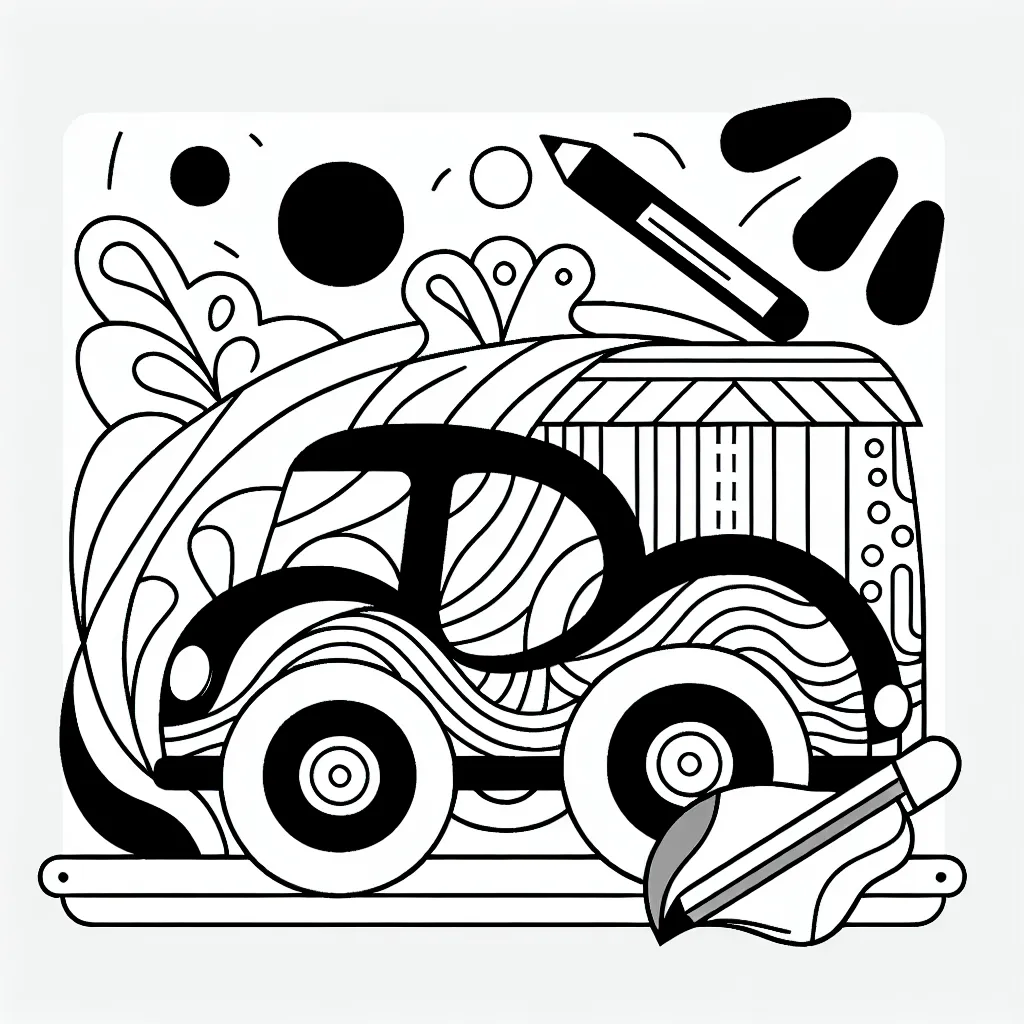 Créez un coloriage unique pour chaque marque de voiture.