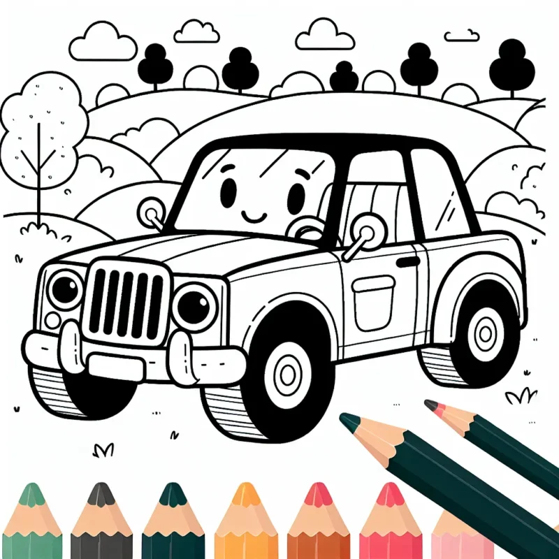 Dessine une voiture de ton choix parmi différentes marques de voitures célèbres.