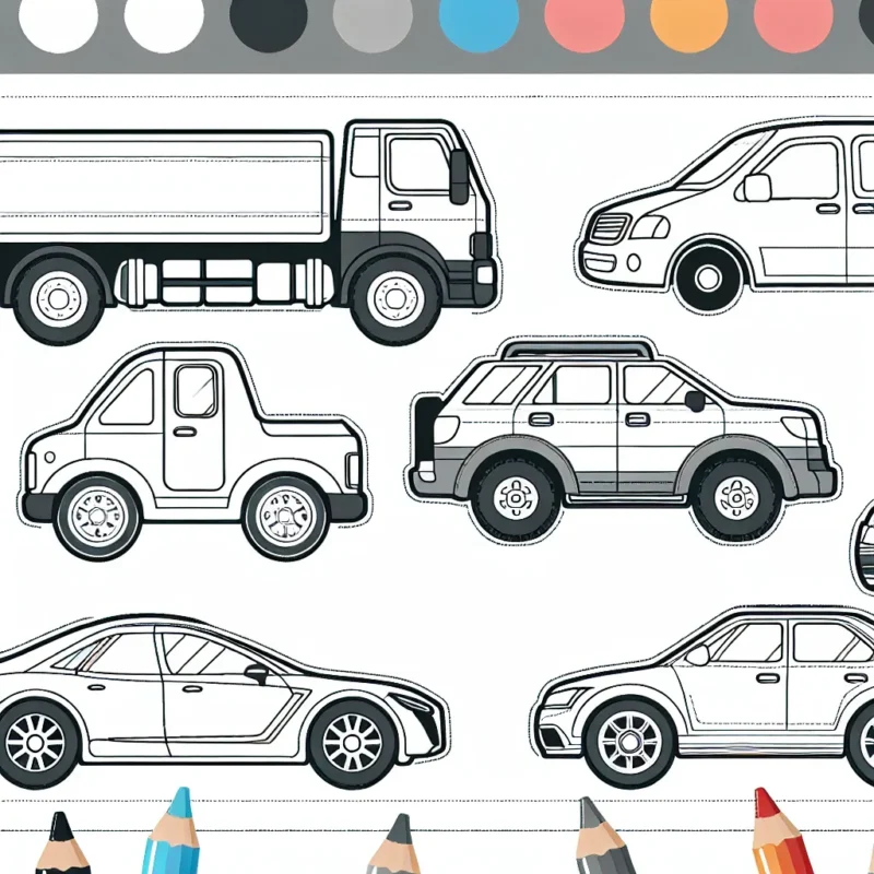 Here is a special opportunity to learn about different car brands with their distinguishing features. Use your favorite colors and shades to bring these vehicles to life!