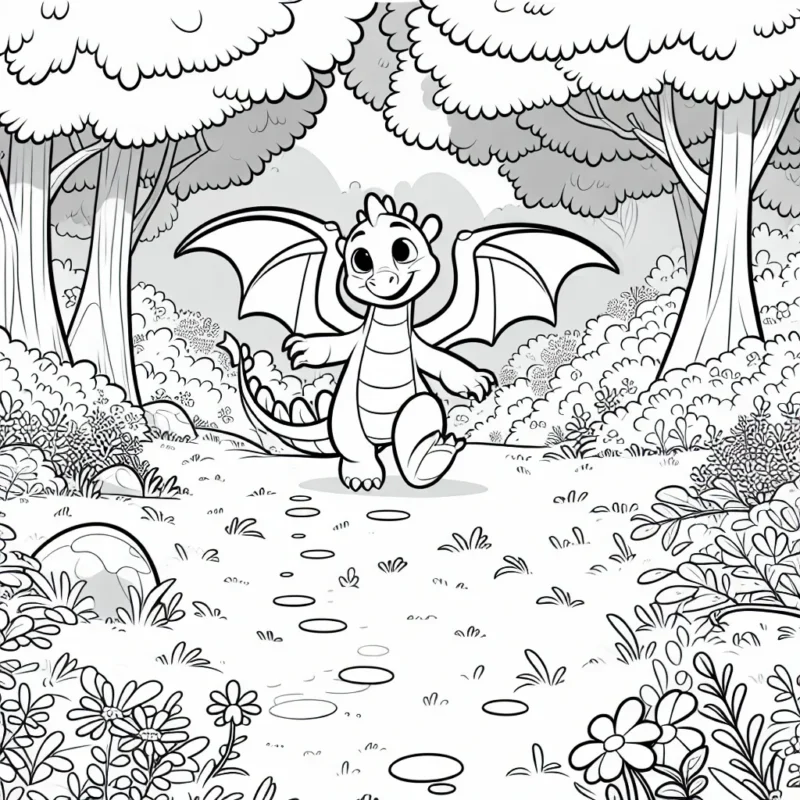 Maurice, le petit dragon qui explore la forêt magique