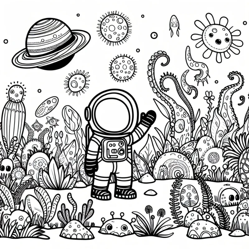 Un astronaute a atterri sur une planète inconnue remplie de plantes étranges, d'animaux fantastiques et de créatures extraterrestres. Aide-le à donner des couleurs à cet univers incroyablement nouveau et excitant !