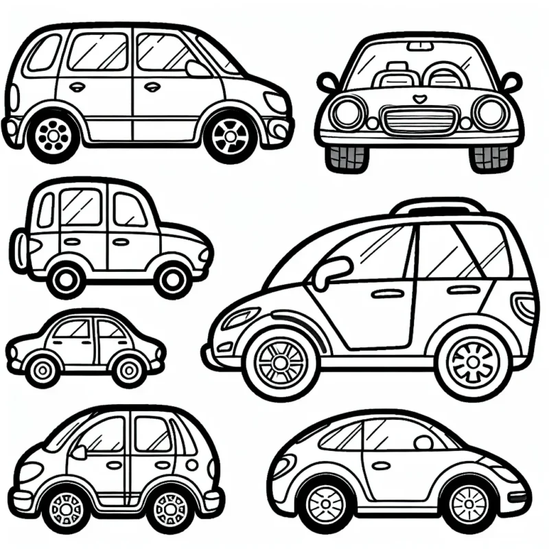 dessine ta voiture préférée parmi une sélection de modèles communs de différentes marques de voitures