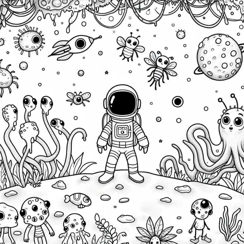 Un jeune astronaute atterrit sur une planète inconnue, pleine de créatures extraterrestres et autres formes de vie différentes.